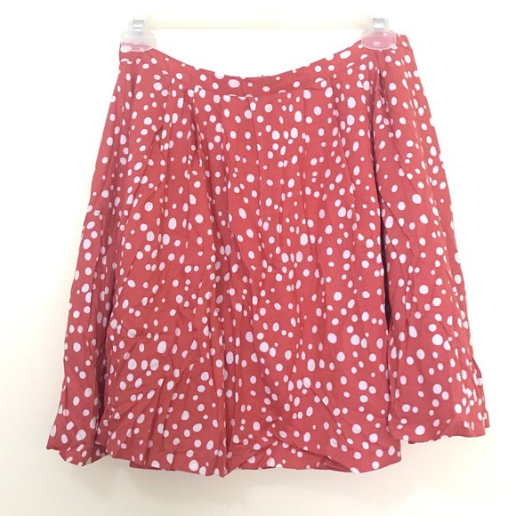 Forever 21 Dresses & Skirts - Forever 21 Coral Polka Dot Circle Skirt